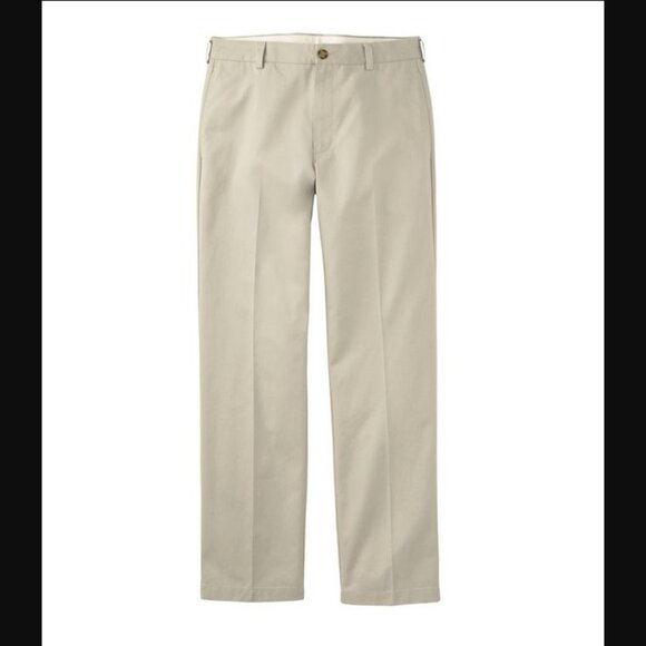 LL BEAN SZ 34 x 30 Men's Wrinkle-Free Double L® Chinos Trouser Pant in Beige/Tan - Picture 1 of 12